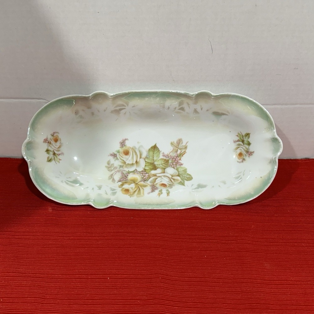 Vintage Oblong Serving Dish Porcelain China‎ Beautiful 12" Germany